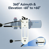 astronomical telescope micro motion visual theodolite bearing 10kg 360 degree dial dual axis worm gear