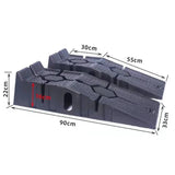 1 Pair Black 2500kg Heavy Ramps 900 Mm Long Anti-Slip Working Ramp Car Oil Changing Repair Maintenance Jacket Lift Tools