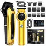 2024New RESUXI 102 Men's Clipper Set Cordless Hair Cutting hine Barber Professional Beard Trimmer for Men
