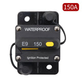 Surface-Mount Breakers 150A Waterproof Circuit Breaker Fuse Holder with Manual Reset Toggle Switch 12V- 72V DC
