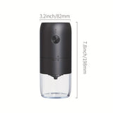 1pc, Electric Coffee Grinder, Automatic Coffee Bean Grinder, Portable Home Small Bean Chopper 8.13cmX8.13cmX19.81cm