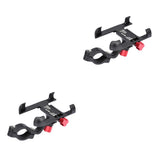 Universal Bike Holder Scooter Handlebar 360 Degree Rotating Mount Mobile Phone Aluminum Alloy Clamp Sier Grey
