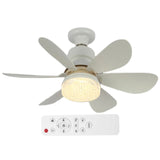 Fans Lights Crystal Fandelier 3000K-6500K 3 Speed Remote Control LED Ceig Fan For Bedroom/Garage/Kitchen