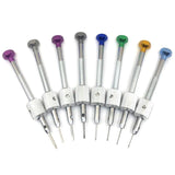8 Pcs Screwdrivers with Metal Stand Tool for Repair Watch Screwdriver Set