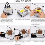 CRUSHER 5.5/6.5mmFully Automatic Cigarette Rolg hine Electric Tobacco Roller Filg Maker DIY Pipe Smoking Accessories