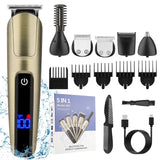 RESUXI 367 Household Men's Waterproof Multifunctional Electric Clipper Nose Hair Trimmer Set
