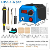Burning Tool, Digitally Adjustable Temperature Set Wood Burner Tool Kit US Plug