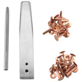 with Burr Setter Copper Rivet Fastener Install Setting Tool and Hole Punch Cutter