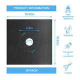 15 Piece Gas Stove Protectors Cooker Cover Liner Clean Mat Pad Gas Stove Stovetop Protector Black