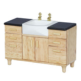 1:12 Dollhouse Bathroom Sink With Cabinet Basin Set Dolls House Miniature Kitchen Furniture