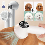 Low Noise with Slicker Brush Portable Hair Blower Adjustable Temp Blow Dryer for Cat Dog Pet Grooming Tool