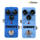 KOKKO FVB2 VIBRATO/FCH2 CHORUS Pedal Portable Effector Vibrato Mini Single Electric Guitar Effect