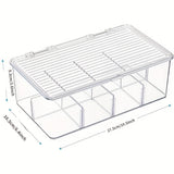 1pc Stackable Plastic Tea Bag Organizer - Storage Bin Box For Kitchen Cabinets, Countertops, Pantry
