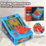 Unlock Big Adventures with the Children's Steering Wheel Racing Simulation Console - Electric Sound Effects Included!