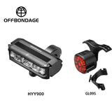 OFFBONDAGE Bicycle Front Bike Light Waterproof Flashlight USB Charging MTB Road Cycg Lamp Accessories