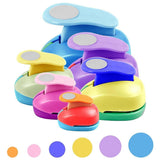 Paper Crafts Circle Punches - 6 Sizes of Circle Cutters, Including 3-Inch Circle Punches, in Random Colors,for Crafts