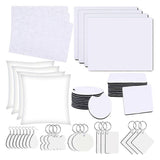 82PCS Sublimation Blanks Products Set, Christmas Craft Sublimation Kit DIY Heat Printing Pattern Craft