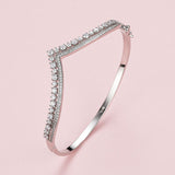 Women's Fashion Silver V-Shaped Crown Bracelet