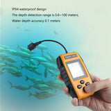 100M Detector - 45 Degrees Sonar Coverage Echo Sounder Alarm Transducer for Underwater Fish Finders in Lake and Sea Fishing