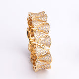 Diamond Copper-plated Gold Elegant Hollow Bracelet