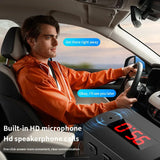 USB Bluetooth 5.4 Transmitter With Mic Handsfree Call Car Kit Auto LED Display Audio Music Receiver For FM Radio