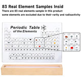 Periodic Table With 83 Kinds Of Real Elements Inside, Acrylic Periodic Table Of Elements Samples, Easy To Read, Creative Gifts For Science Lovers And Students