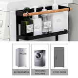 Kitchen Organizer Decorative Shelves Metal Storage Rack Magnet Fridge Shelf Spice Hang Racks Wall-mounted No Drilling