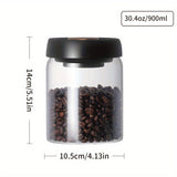 1pc Coffee Bean Saving Jar, Food Grade Glass Bottle Storage Jar, Cereal Miscellaneous Food Storage Bottle