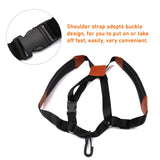 Sax Shoulder Adjustable Padded Leather Strap for Soprano Alto Baritone Saxophone Size S/M/L