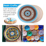 15PCS Round Kids Christmas Painting Toys Painted Wood Chip Household Decoration Board For DIY Craft