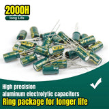 pieces Capacitor - Kit For Wide Durable Large Capacity 36Values Aluminum Electrolytic