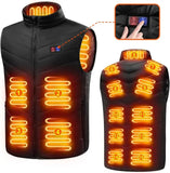 21 Areas Self Heating Winter Adjustable Temperature USB Heater Camping Jacket Thermal Vest Body Warmer Coat