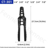 Copper Repair Compound Rounder and Flat Folded Tube Round Pliers Tool Versatile Repairing Plier CT-301