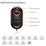 Steelmate 986E 1 Way Alarm System Remote Start Motorcycle Engine Immobilization with Mini Transmitter