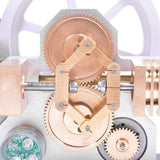Engine With LED Light And Voltmeter,Horizontally Opposed Diamond Structure Gear Drive Stirling Model Kits