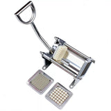 French Fry Stainless Steel Cutter Commercial Vegetable Fruit Chopper with 1/2'', 3/8'', 1/4'' Blades Potato Dicer
