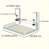Adjustable hanger iron table Arlene, rectangular shelf for basement office