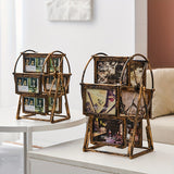Old style Ferris wheel vertical rotating Trojan horse photo frame, desktop family tree frame