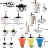 Polishing Pad Buffing Wheel Kit 17Pack, Buffing Wheel Drill For Metal Aluminum Stainless Steel Chrome Wood Plastic Etc