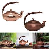 Half Moon Handmade Copper Teapot - 500ml Traditional Design