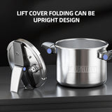 120Kpa Kitchen Pressure Cooker - 7.5L Stainless Steel Non-Stick Pot, Induction & Gas Universal