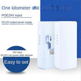 Outdoor WIFI Router Wireless Bridge 2.4G Wifi Repeater 300Mbps Point to Point Wifi   Range 1KM EU Plug