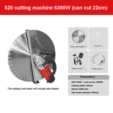 6800W Concrete with 2.4m Guide Rail Electric Grooving Large Wall Slotting Cutting hine