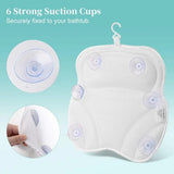 With Mesh Cupsbathtub Accessories Breathable - Non-slip 6 Suction Cushion Pillow Bath Spa Air Tub