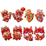 4 Styles Cartoon Chinese Dragon Door Window Stickers Party Decoration