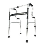 Folding Walker Aluminum Alloy Portable Stand Assist Adjustable Recovery Folding Walker for Elderly Double Armrest