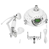 MS-8315A EU Type Retro Style Landline Silver Plated Gemstone Home Office Telephone(Backlight)