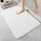 (White) Pebble Bathroom Floor Mat Bathroom Water Absorbent Doormat Toilet Quick Drying Non-slip Doormat 40x60cm, Dark Gray
