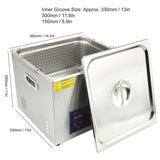 Ultrasonic Cleaner 15L Digital Ultra Sonic Tank Bath Cleaning Heater Timer PS?60AAU Plug 220V