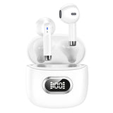 (white) Stereo Wireless Headphones Led Display Usb C, Ip7 Waterproof Headphones White